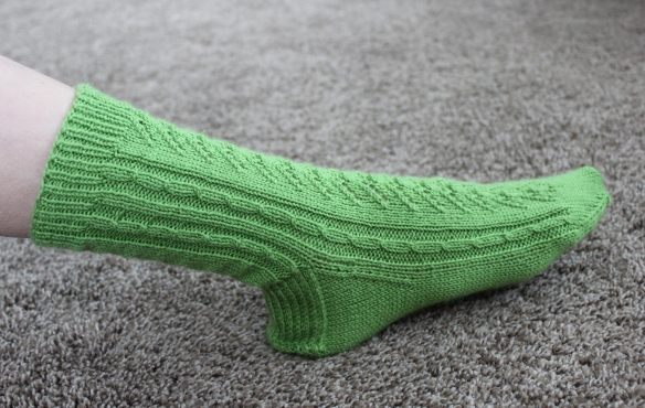 Side view of sock